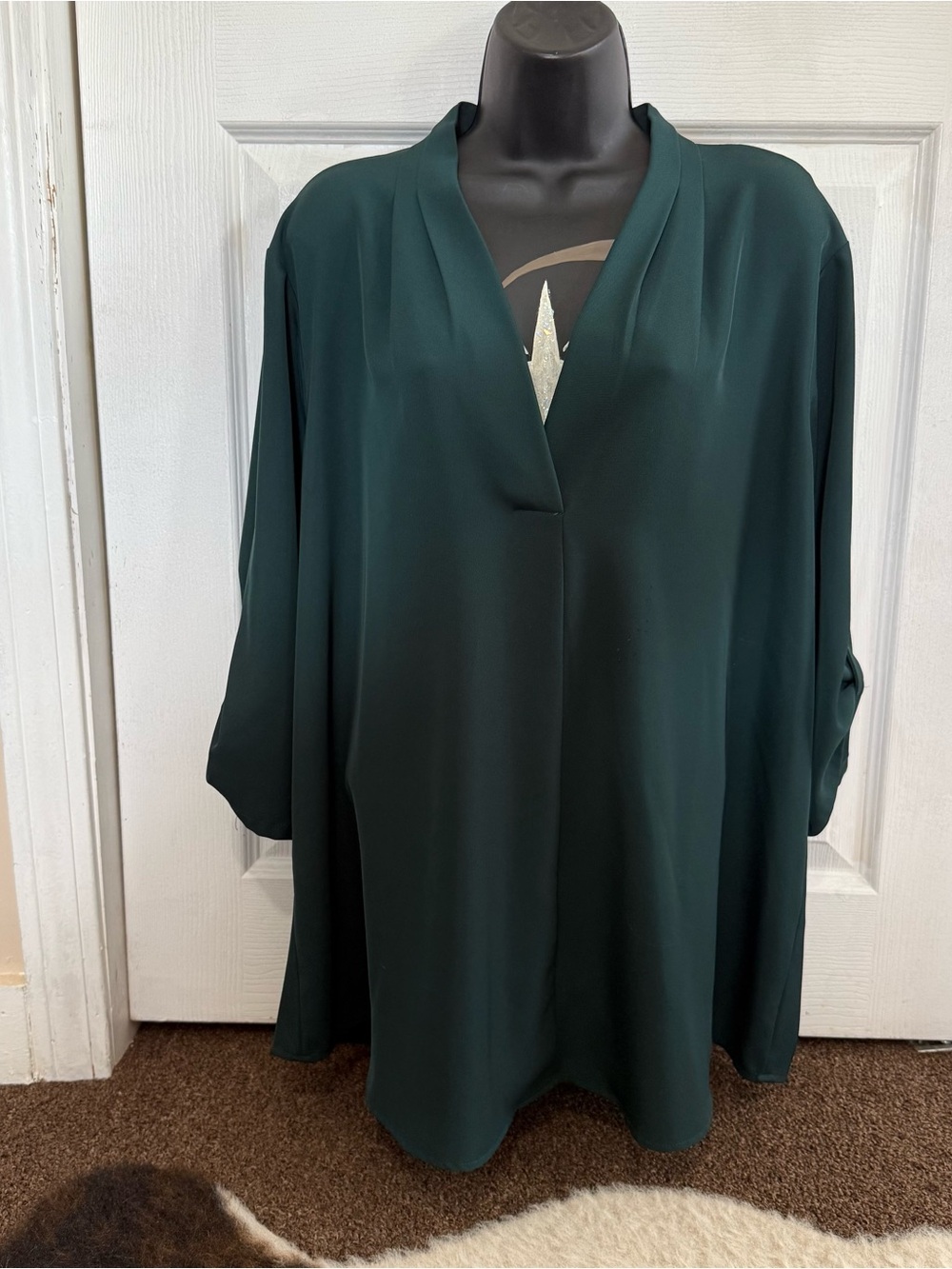 Calvin Klein Deep Teal V-Neck Tunic